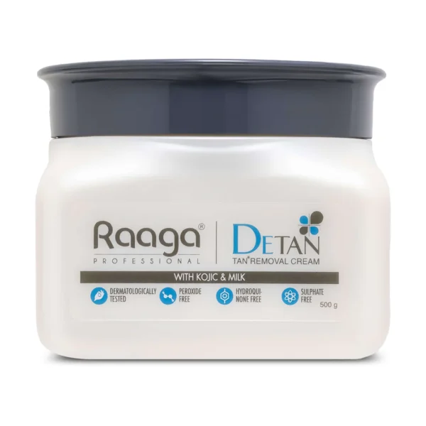 Raaga De-Tan Pack | Best Tan Removal Cream with Kojic and Milk (500 gm)