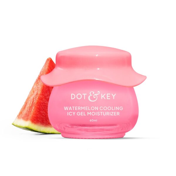 Dot & Key Watermelon Cooling Icy Gel Moisturizer | Instantly Cools Skin, Hyaluronic & Niacinamide | Controls Excess Oil, Boosts Radianc | Refreshes & Soothes Skin, Non-sticky & Non-greasy | 60g