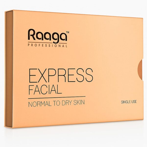 Raaga Professional Express Facial Kit (1+1) | Normal to Dry | 35gm,Orange
